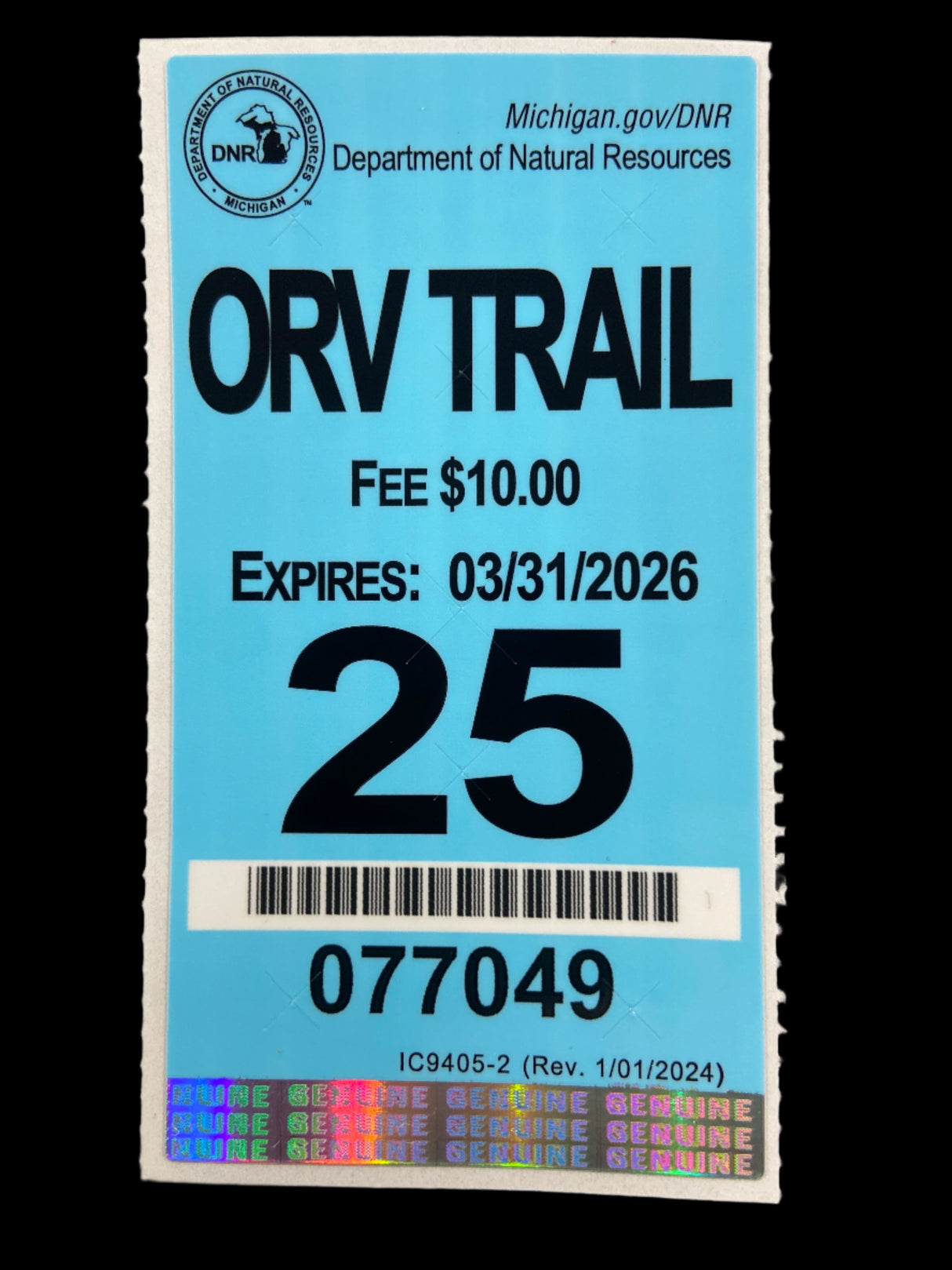 2025 Michigan Trail Sticker