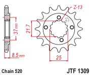 Front Sprocket Steel 14t 520