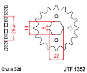 Front Sprocket Steel 13t 520