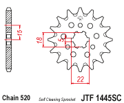 Front Sprocket Steel 13t 520