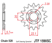 Front Sprocket Steel 13t 520