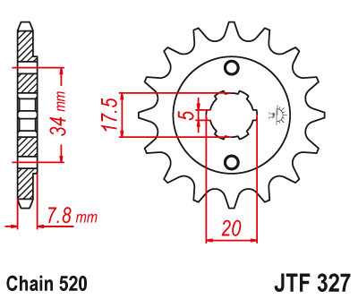 Front Sprocket Steel 13t 520