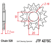 Front Sprocket Steel 13t 520