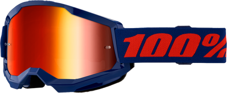 Strata 2 Goggle Navy Mirror Red Lens