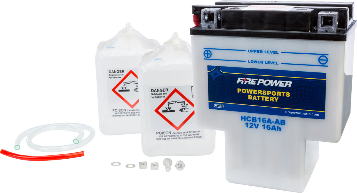 Battery W/Acid HCB16A-AB 12v Heavy Duty