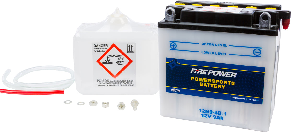Battery W/Acid 12N9-4B-1