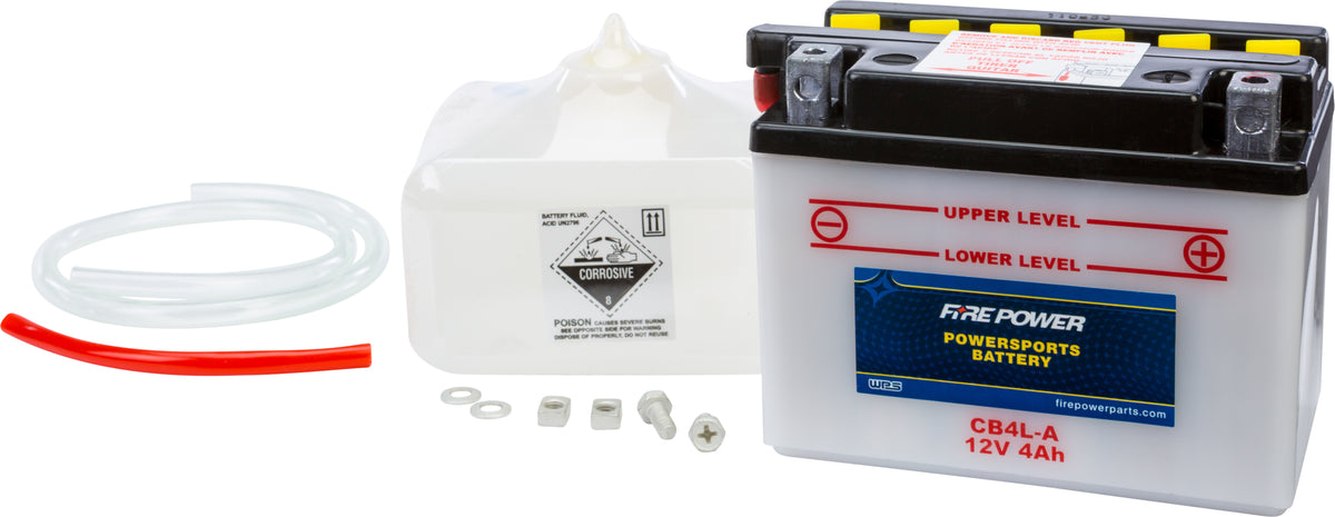 Battery W/Acid YB4L-A