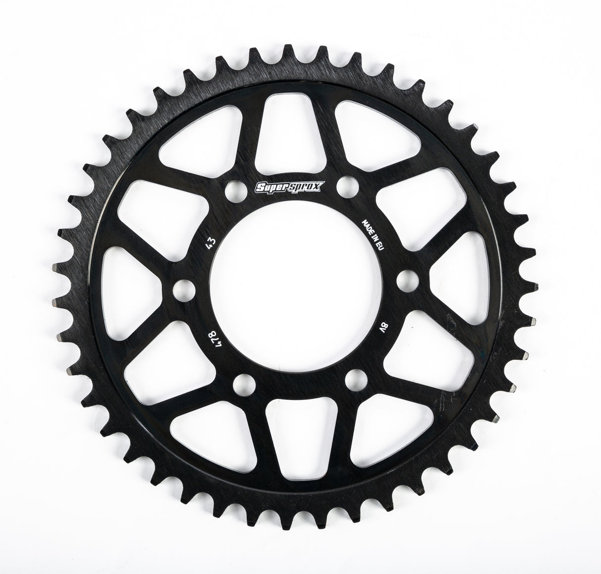 Rear Edge Sprocket Steel 43t 520 Blk Kaw/Pol