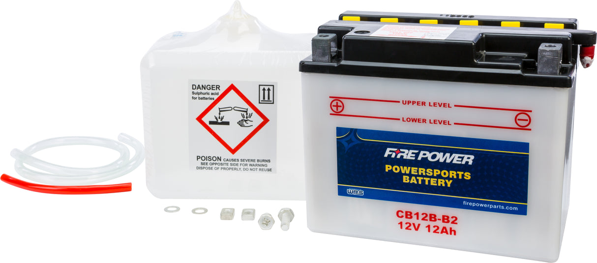 Battery W/Acid YB12B-B2