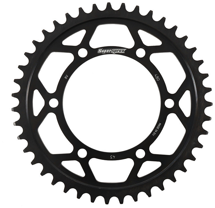 Rear Edge Sprocket Steel 43t 525 Blk Suz/Yam