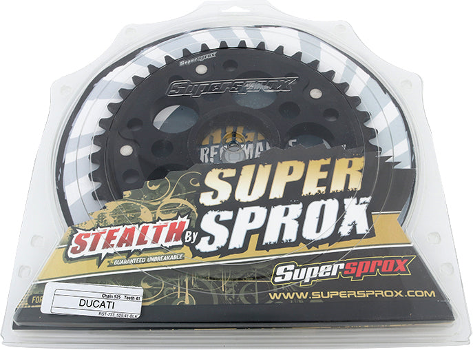 Rear Stealth Sprocket Alu/Stl 41t 525 Blk Duc