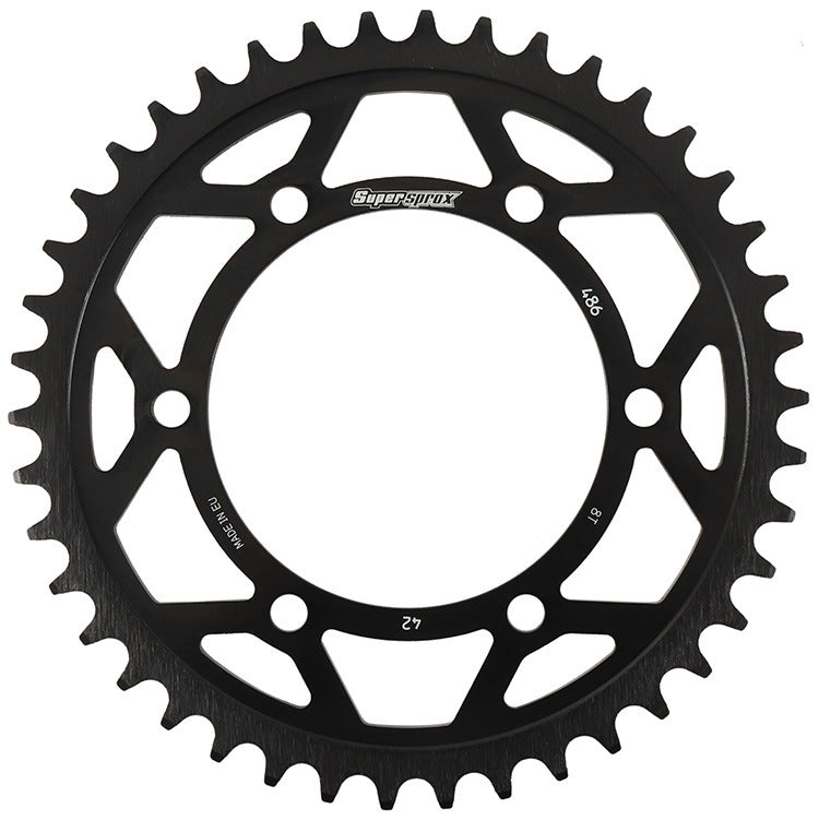 Rear Edge Sprocket Steel 42t 520 Blk Hon/Kaw/Suz/Yam