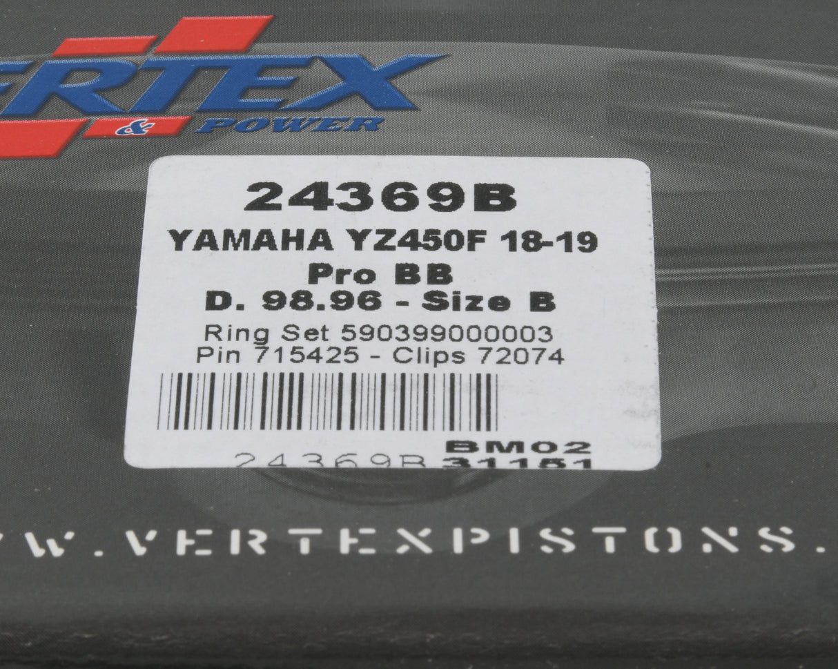Piston Kit Bb Forged 98.96/+2.00 12.8:1 Yam