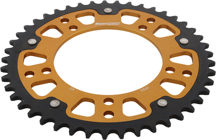 Rear Stealth Sprocket Alu/Stl 45t 520 Gld Hay/Suz/Tri