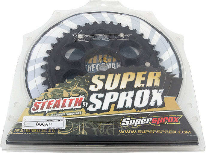 Rear Stealth Sprocket Alu/Stl 40t 520 Blk Duc