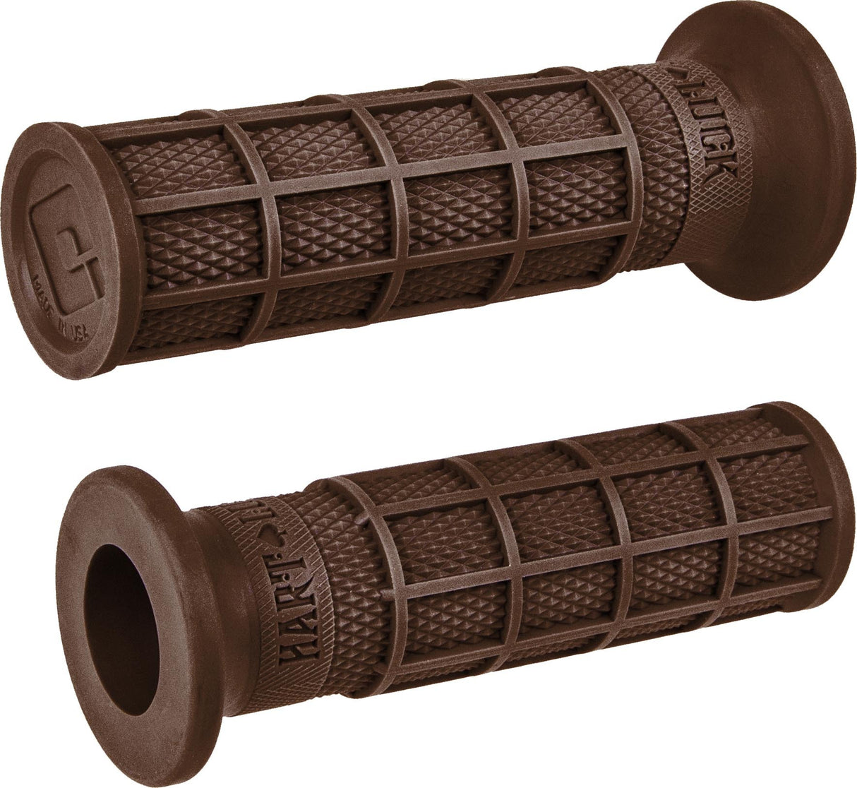 Single Ply Waffle Grips Vtwin Brown