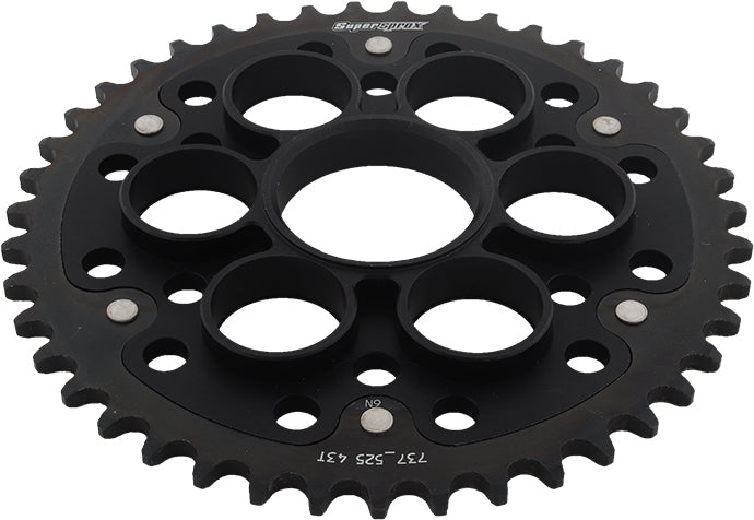 Rear Stealth Sprocket Alu/Stl 43t 525 Blk Duc