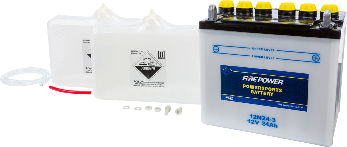 Battery W/Acid 12N24-3