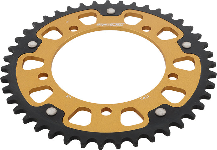Rear Stealth Sprocket Alu/Stl 43t 520 Gld Hay/Suz/Tri