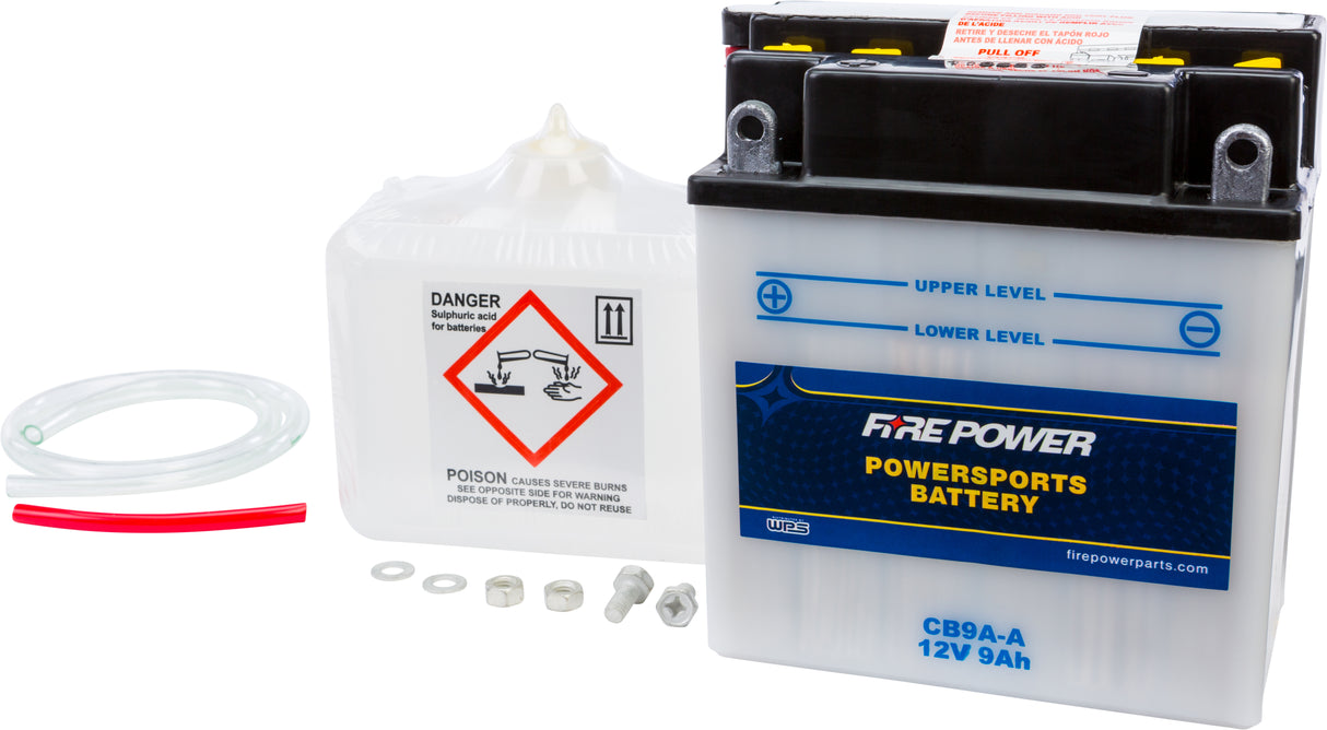 Battery W/Acid YB9A-A