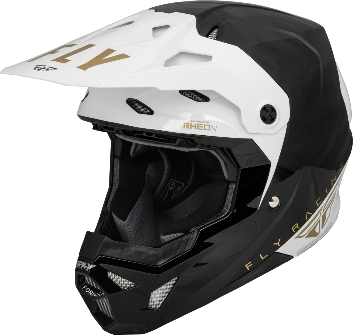 Youth Formula Cp Slant Helmet Black/White/Gold Yl