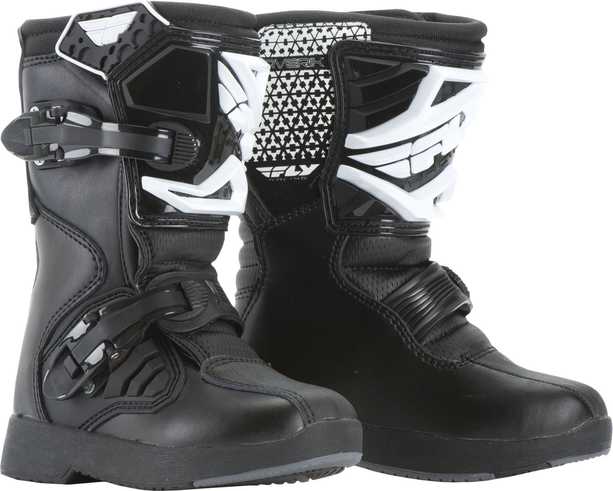 Fly Racing Maverik Black and White Motorcycle Boots Fly Racing Adult Maverik Motocross Motorcycle Dirt Bike  main image 4
