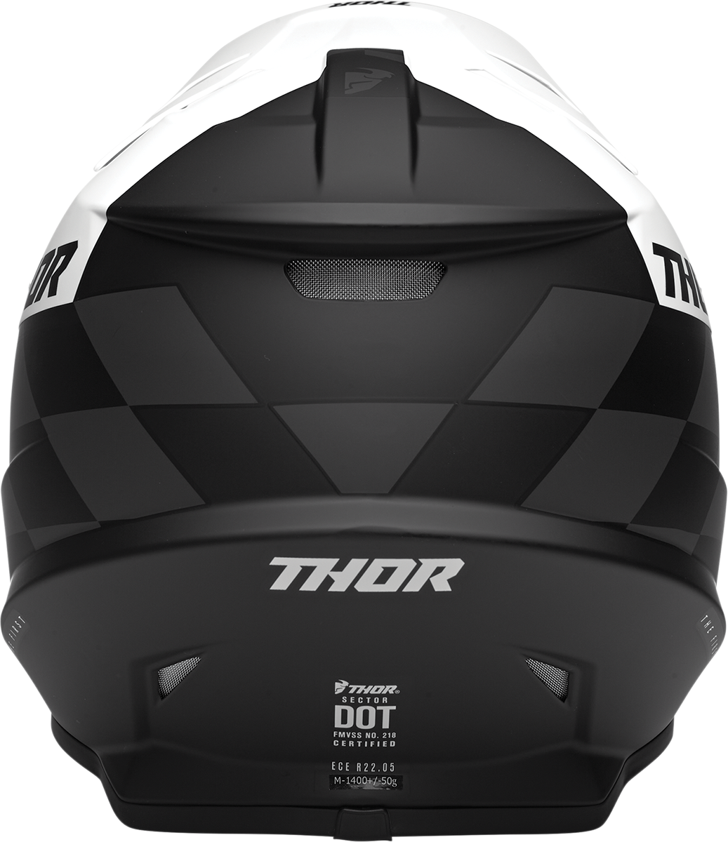 THOR Sector Helmet - Birdrock - Black/White & Gray/Acid