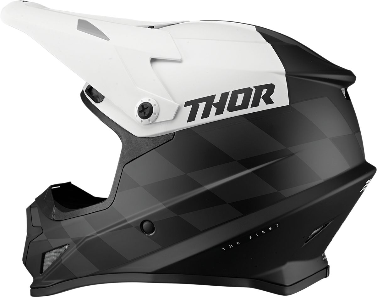 THOR Sector Helmet - Birdrock - Black/White & Gray/Acid