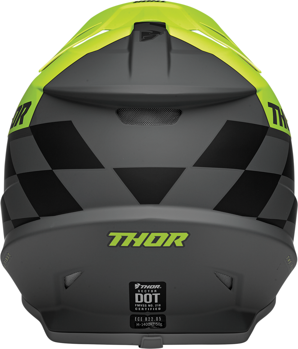 THOR Sector Helmet - Birdrock - Black/White & Gray/Acid