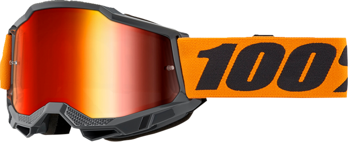 100% Accuri 2 Goggle - Orange - Red Mirror 50014-00041