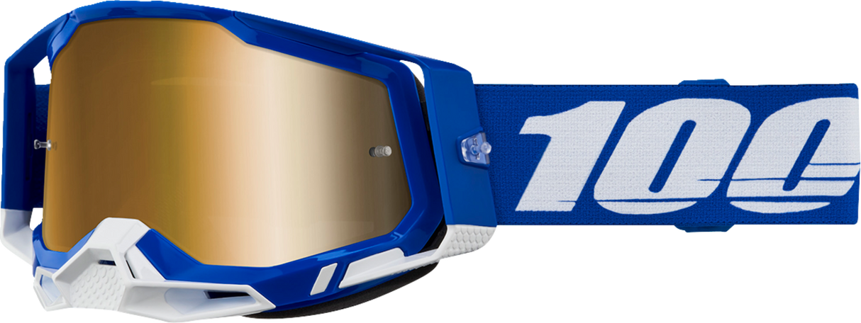 100% Racecraft 2 Goggle - Blue - Gold Mirror 50010-00035