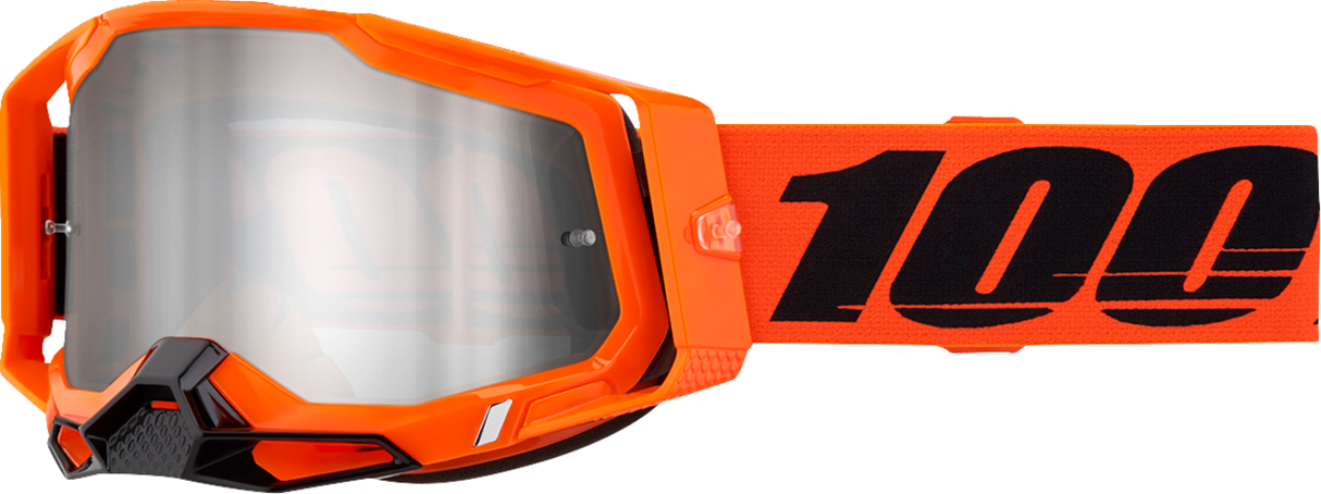 100% Racecraft 2 Goggle - Neon Orange - Silver Mirror 50010-00036