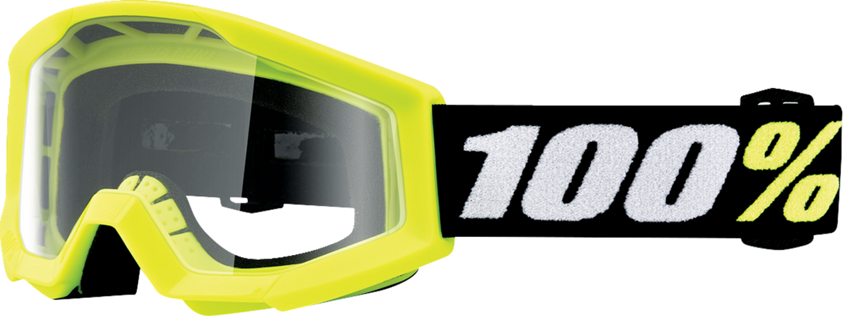 100% Strata Mini Goggle - Yellow - Clear 50033-00006