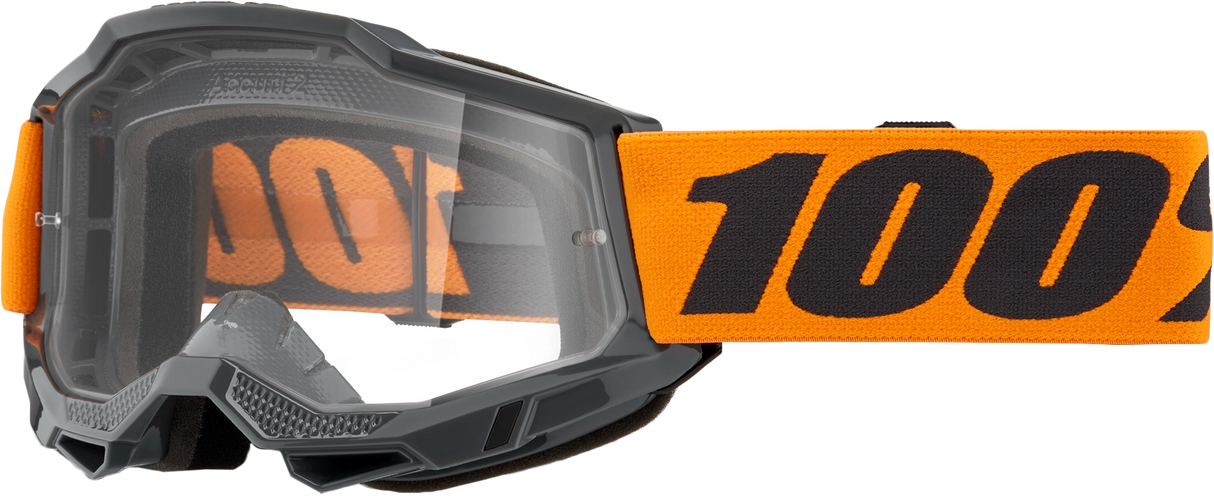 Strata 2 Goggle Neon Orange Clear Lens