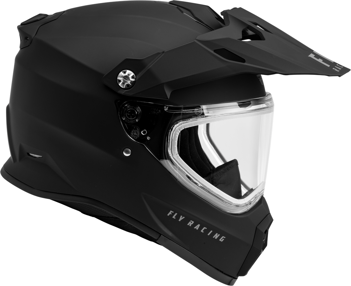 Trekker Cw Solid Helmet Dual & Elec Shield - Grey & Matte Black