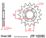 Front Cs Sprocket Steel 13t 520 Sc Hon