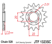 Load image into Gallery viewer, Front Cs Sprocket Steel 13t 520 Sc Hon