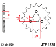 Front Cs Sprocket Steel 12t 520 Hon