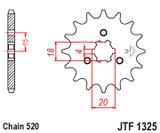 Front Cs Sprocket Steel 12t 520 Hon