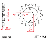 Front Cs Sprocket Steel 13t 520 Hyo/Yam