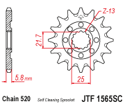 Load image into Gallery viewer, Front Cs Sprocket Steel 14t 520 Sc Kaw