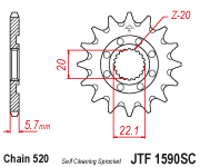 Load image into Gallery viewer, Front Cs Sprocket Steel 13t 520 Sc Gas/Yam