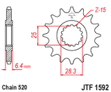 Front Cs Sprocket Steel 14t 520 Yam