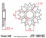 Front Cs Sprocket Steel 14t 520 Sc Ktm