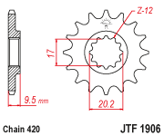 Load image into Gallery viewer, Front Cs Sprocket Steel 12t 420 Husq/Ktm