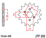 Front Cs Sprocket Steel 12t 420 Hon