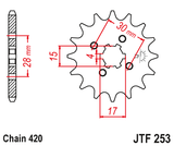 Front Sprocket Steel 15t 420