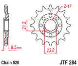 Front Sprocket Steel 13t 520