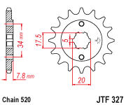 Front Cs Sprocket Steel 13t 520 Hon/Kym