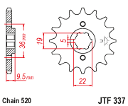 Load image into Gallery viewer, Front Cs Sprocket Steel 13t 520 Hon